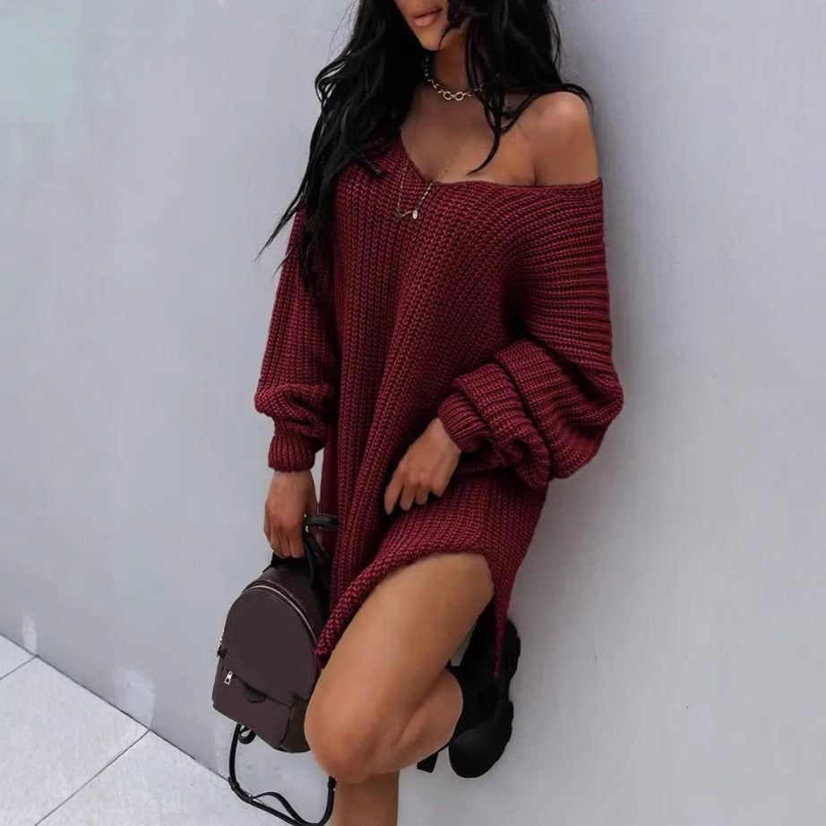 Damen Oversize Strickpullover Sovae