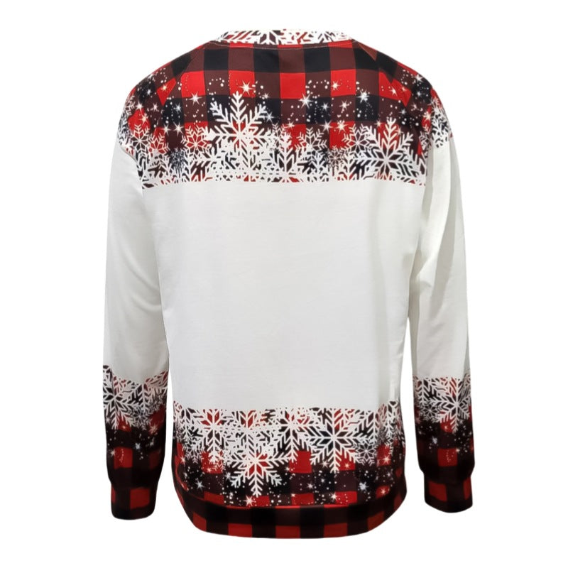 Damen Weihnachtlicher Sweatshirt mit festlichem Motiv Sovae