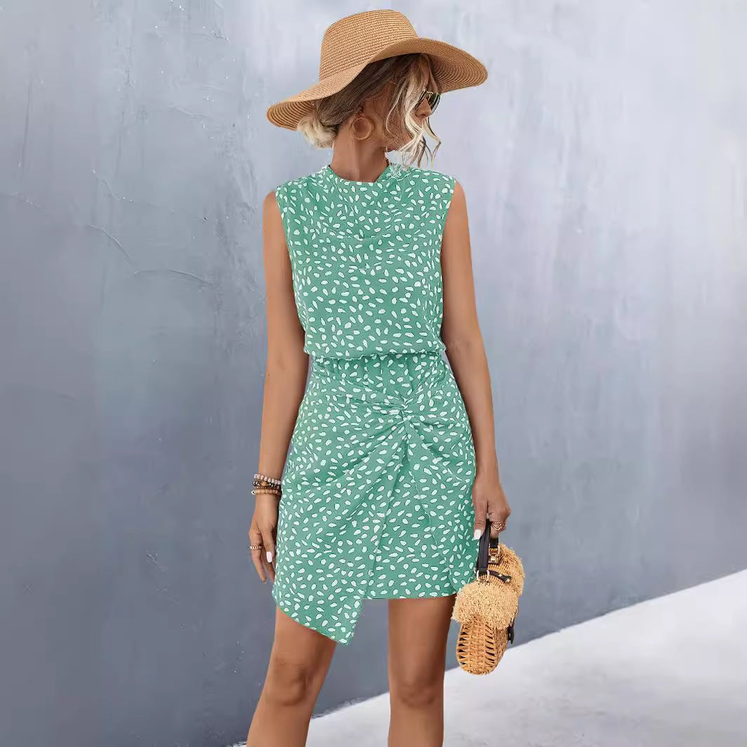 Damen Midikleid mit seitlichem Knoten Sovae