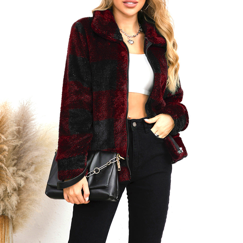 Damen Fleecejacke mit hohem Kragen und Reißverschluss Sovae