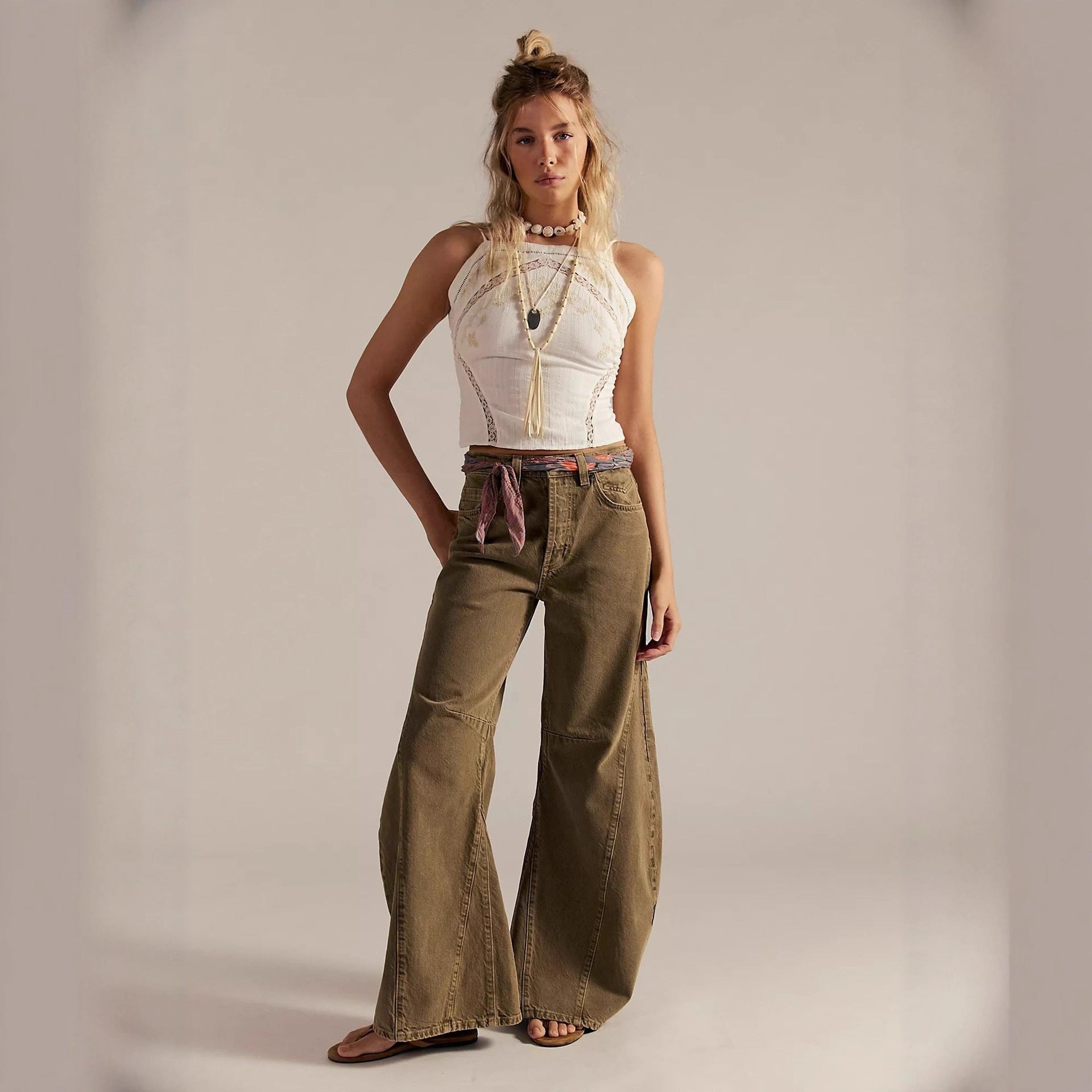 Damen Übergroße Jeans im Vintage-Stil Sovae