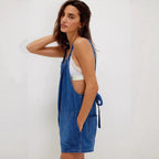 Damen modischer Jeans-Overall mit Spaghettiträgern Sovae