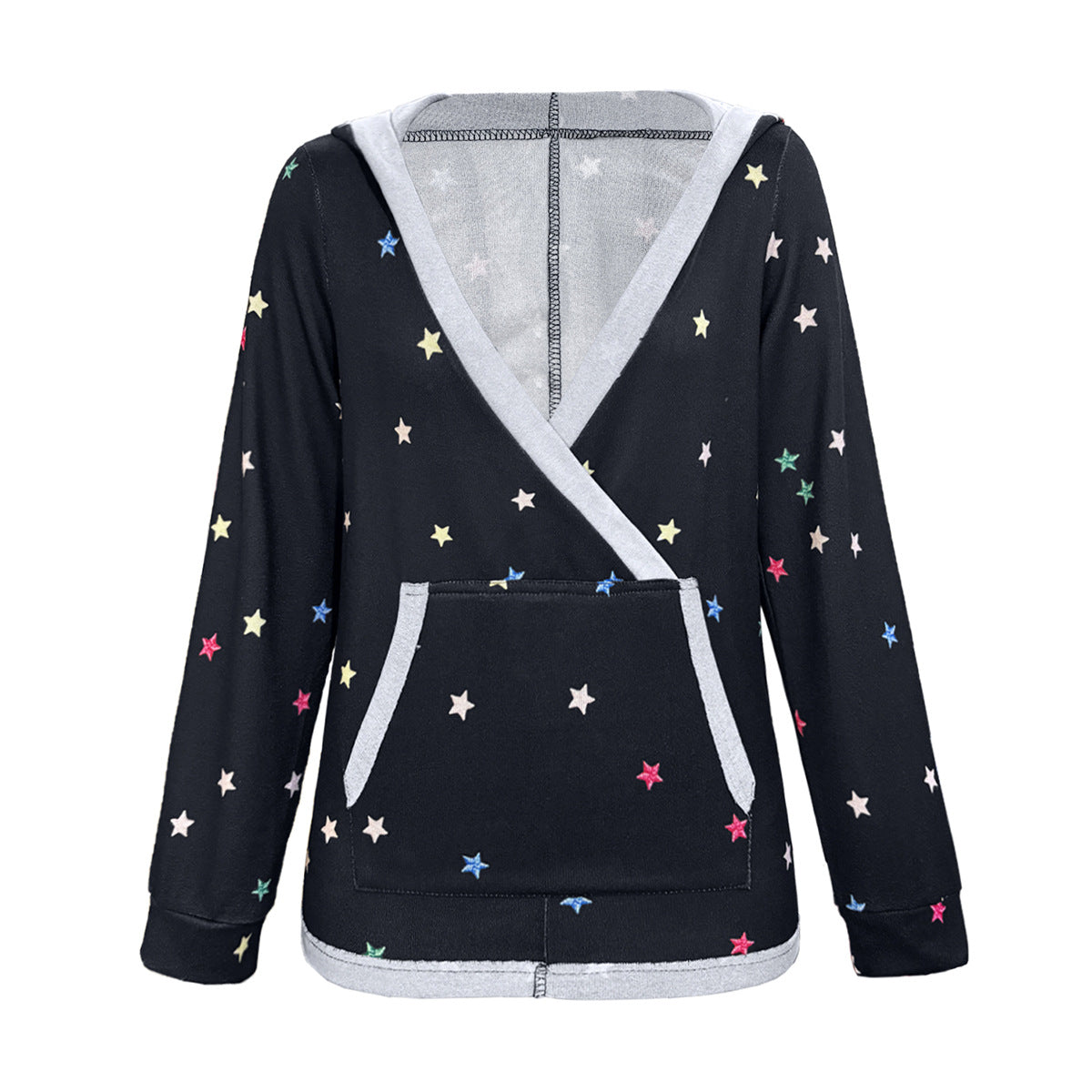 Damen Kapuzensweater mit farbenfrohem Sternemuster Sovae