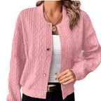 Damen modische Strickjacke mit Knopfleiste Sovae