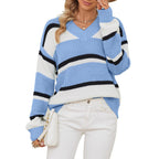 Damen Strickjacke mit Streifenmuster Sovae