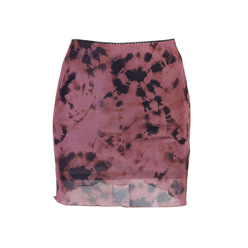Damen Minirock im aufregenden Batikdesign Sovae