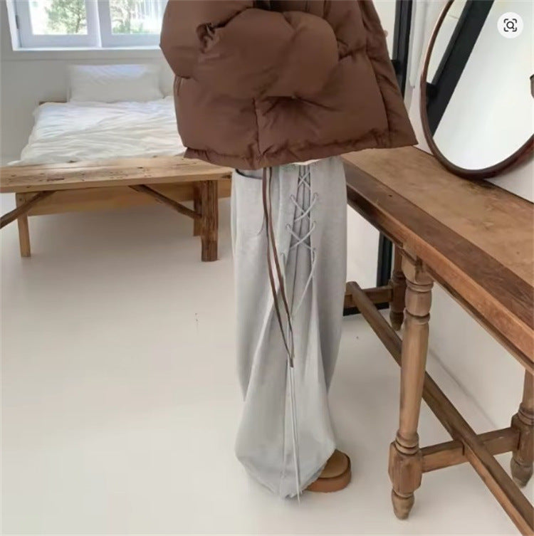 Damen lässige und modische Sweatpants mit Schnürung Sovae