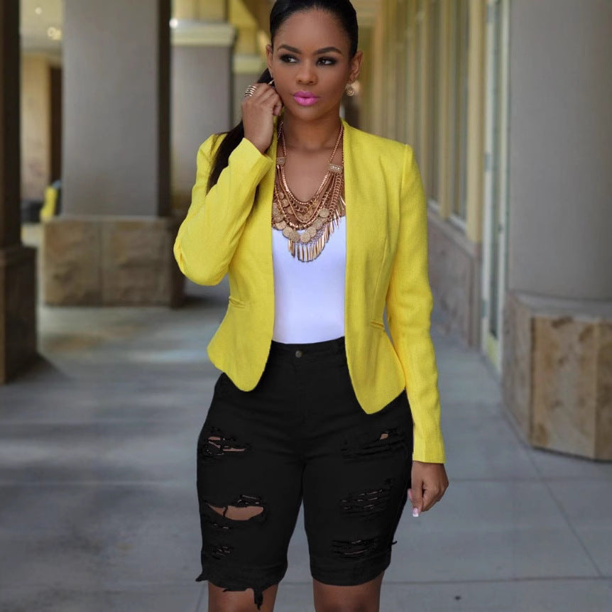 Damen Zerstörte Denim-Shorts im modischen Relaxed Fit Sovae