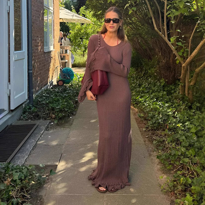 DamenMaxikleid mit Raffungen Sovae
