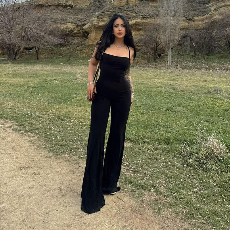 Damen Elegantes Jumpsuit mit weitem Bein Sovae