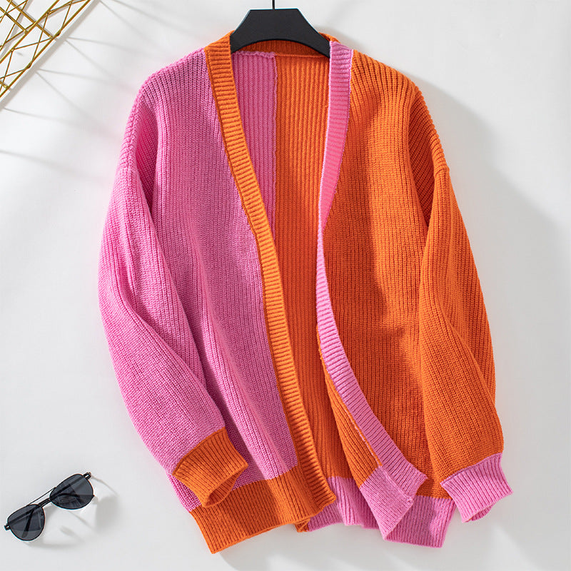 Damen lässige Strickjacke mit asymmetrischem Design und strukturiertem Strick Sovae