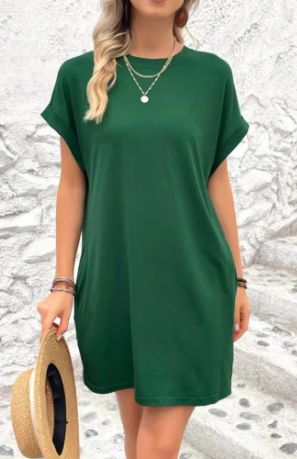 Damen lässiges T-Shirt-Kleid Sovae