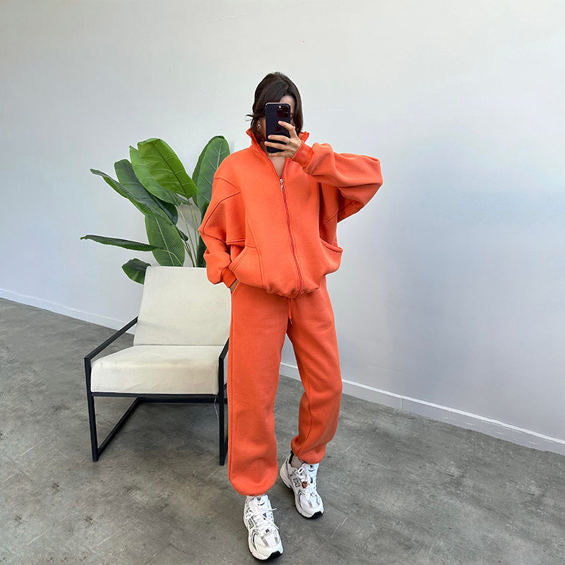Damen lässiger Zweiteiler mit oversized Hoodie und Jogginghose Sovae