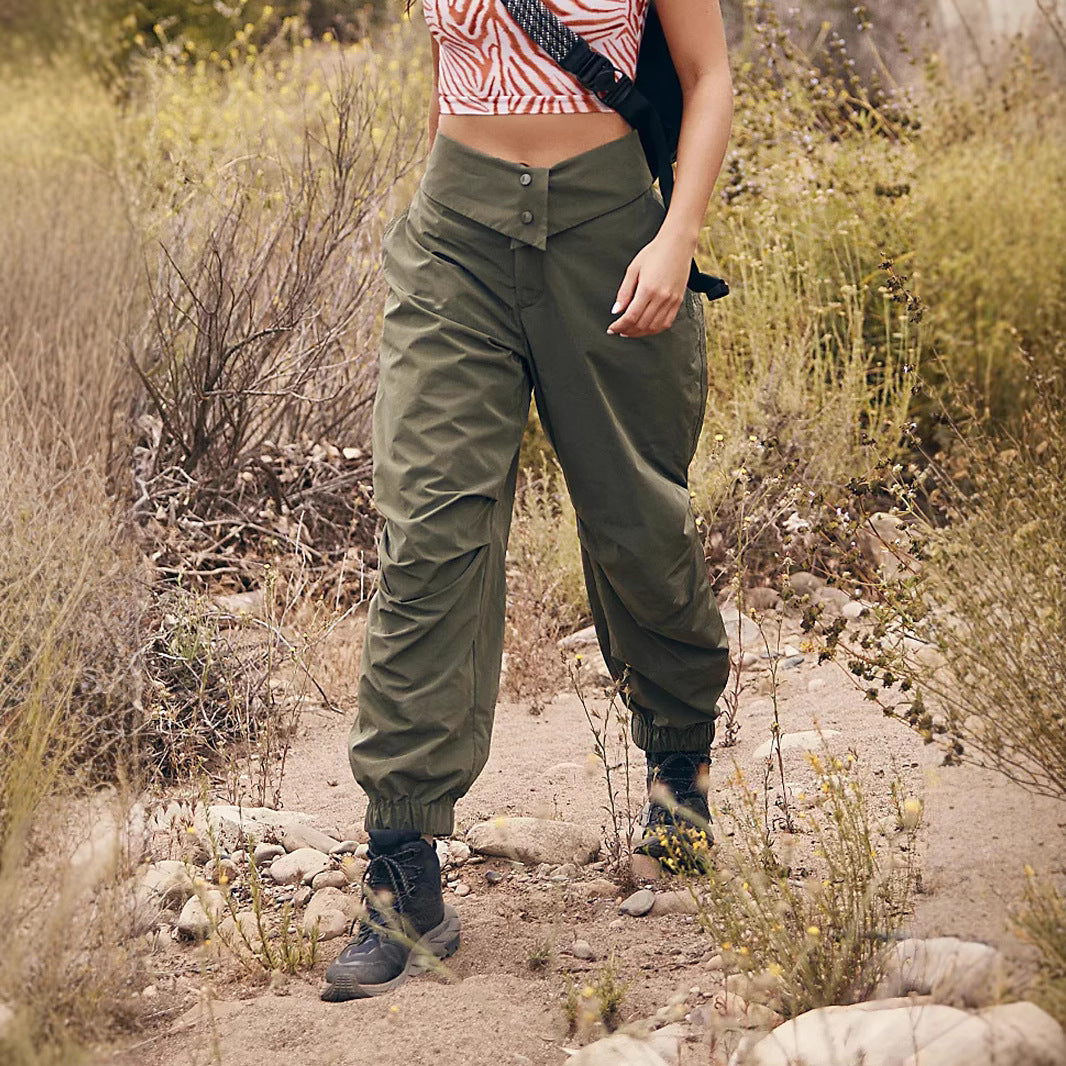 Damen lässige und funktionale Outdoor-Hose mit Gummiabschlüssen Sovae