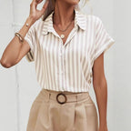 Damen figurbetontes Gingham Hemd Sovae