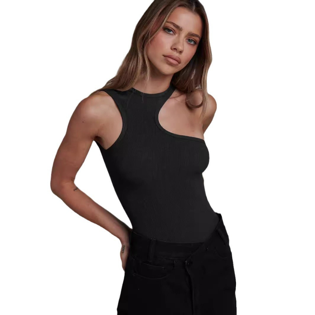 Damen asymmetrisches und figurbetontes Bodysuit Sovae