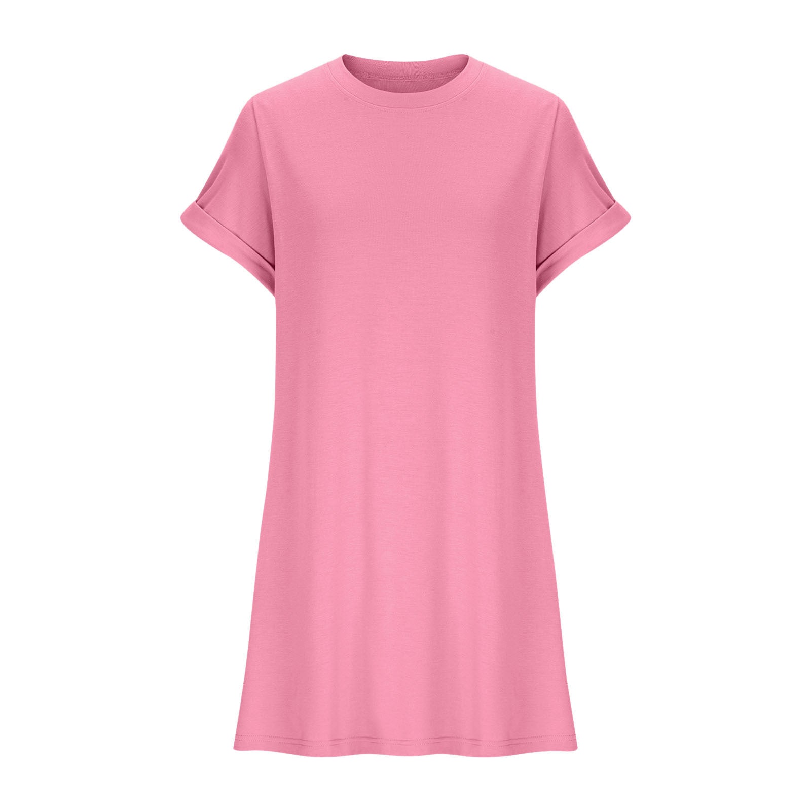 Damen lässiges Taschen T-Shirt Kleid Sovae