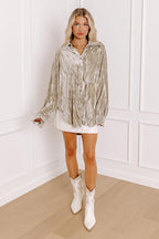 Damen lässige Oversized-Bluse aus strukturiertem Material Sovae