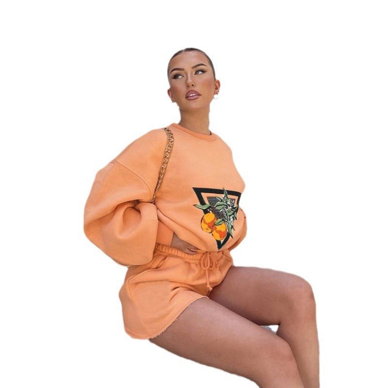 Damen sportliches Set mit kreativem Frucht-Design Sovae