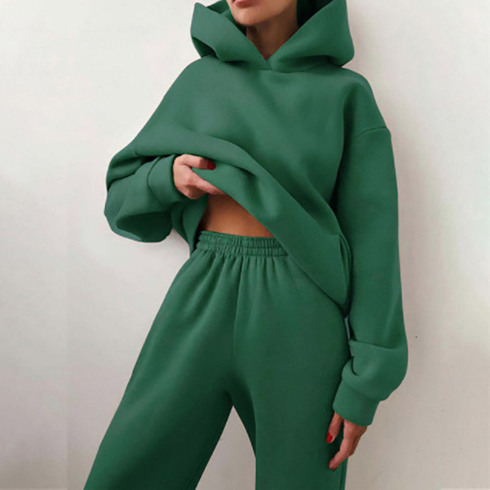 Damen gemütliches Hoodie- und Jogginghose-Set Sovae