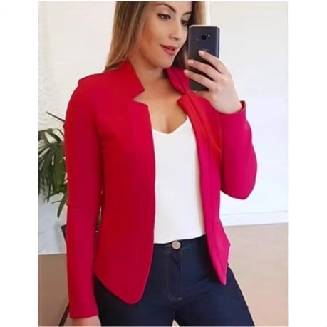 Damen elegante Blazerjacke mit modernem Revers Sovae