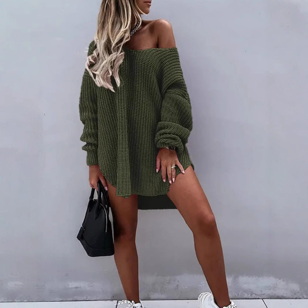 Damen Oversize Strickpullover Sovae