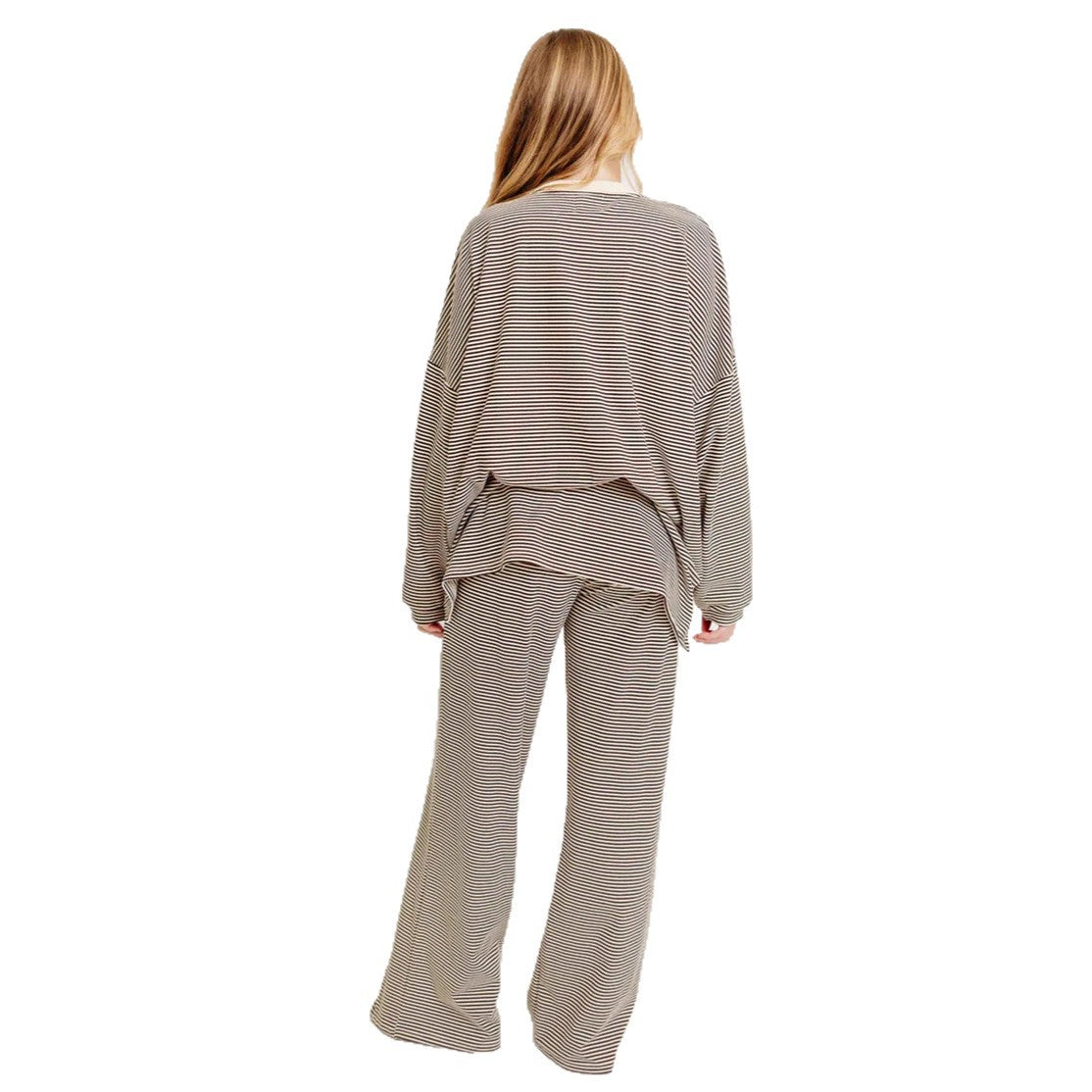Damen gemütlicher Stepp-Pullover-Set Sovae