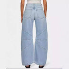 Damen Weit geschnittene Jeans mit geometrischem Design Sovae