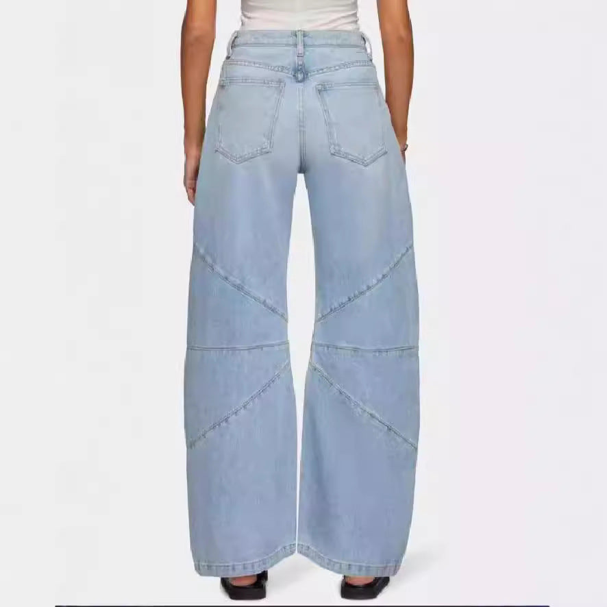 Damen Weit geschnittene Jeans mit geometrischem Design Sovae