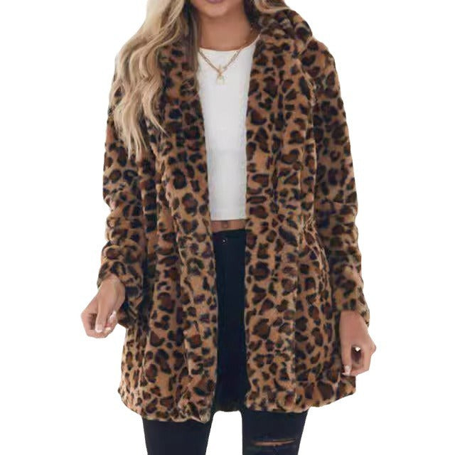 Damen Fleece-Jacke im Tiermuster Sovae