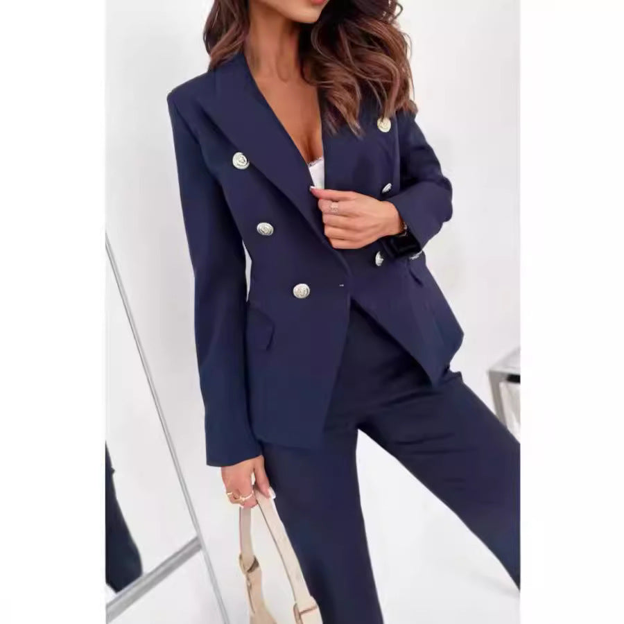 Damen Elegante Blazer mit goldenen Knopfdetails Sovae