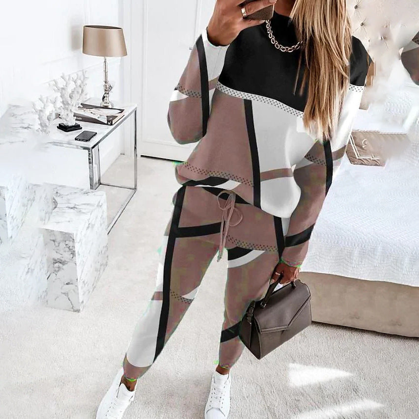 Damen lässiger Sweater und Jogginghose Set Sovae