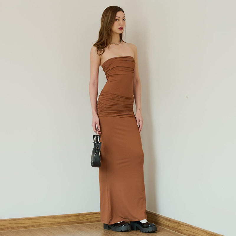 Damen Strapless Abendkleid Sovae