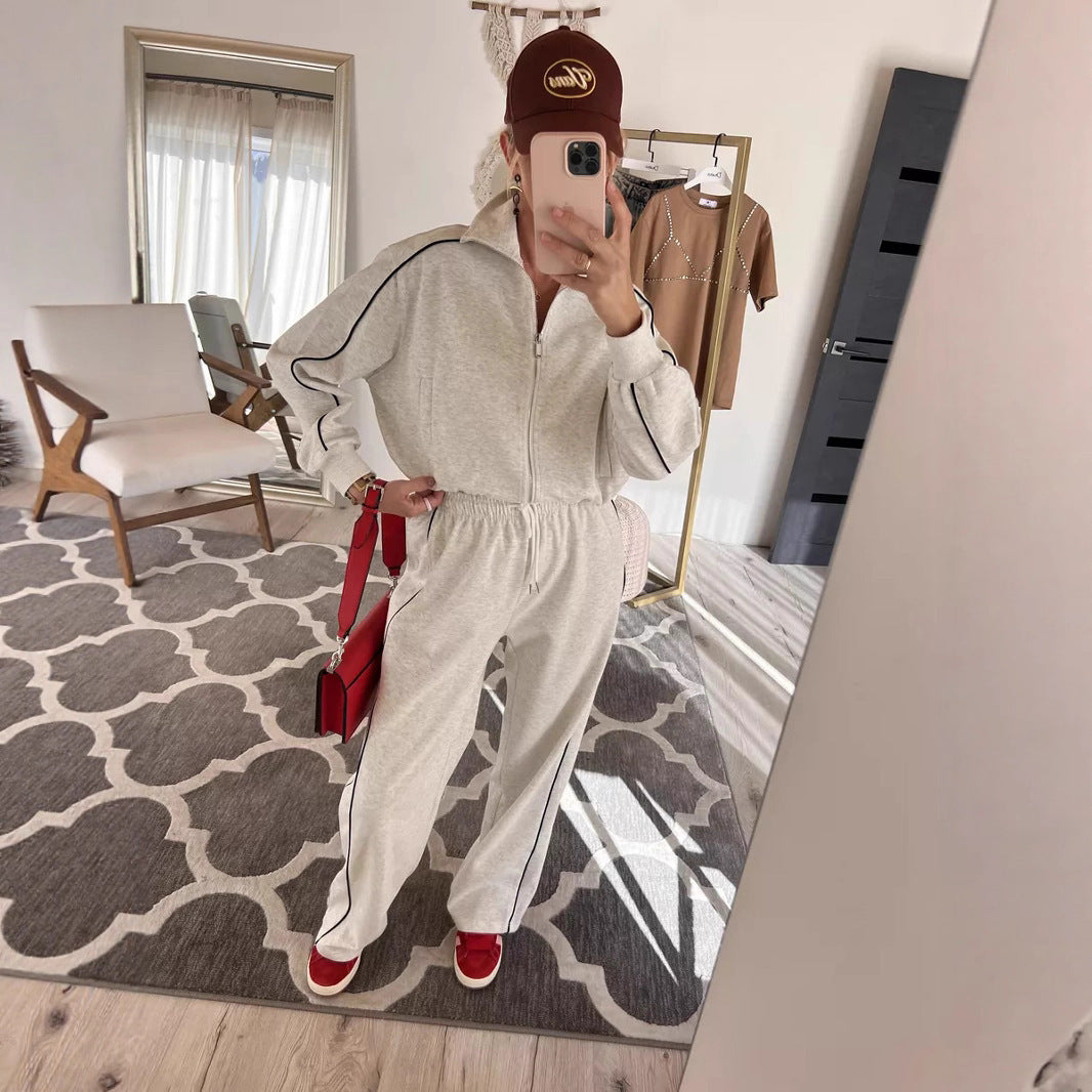 Damen Sportlicher Trend-Hoodie und Jogger Set Sovae