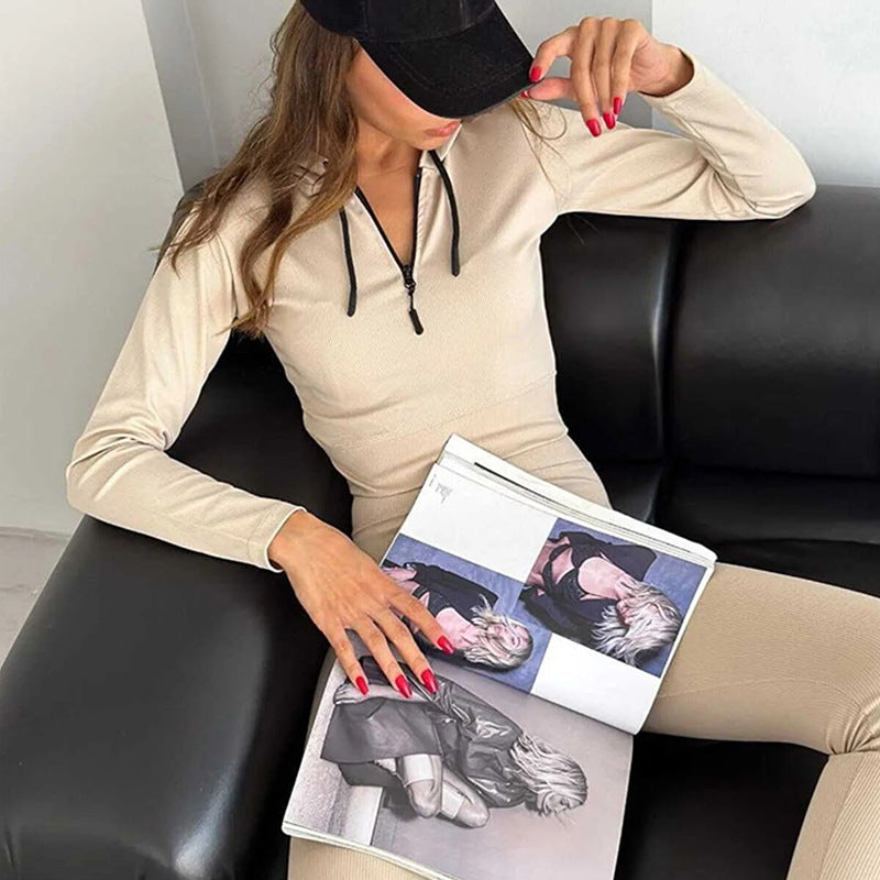 Damen Langarm-Pullover mit Reißverschluss Sovae
