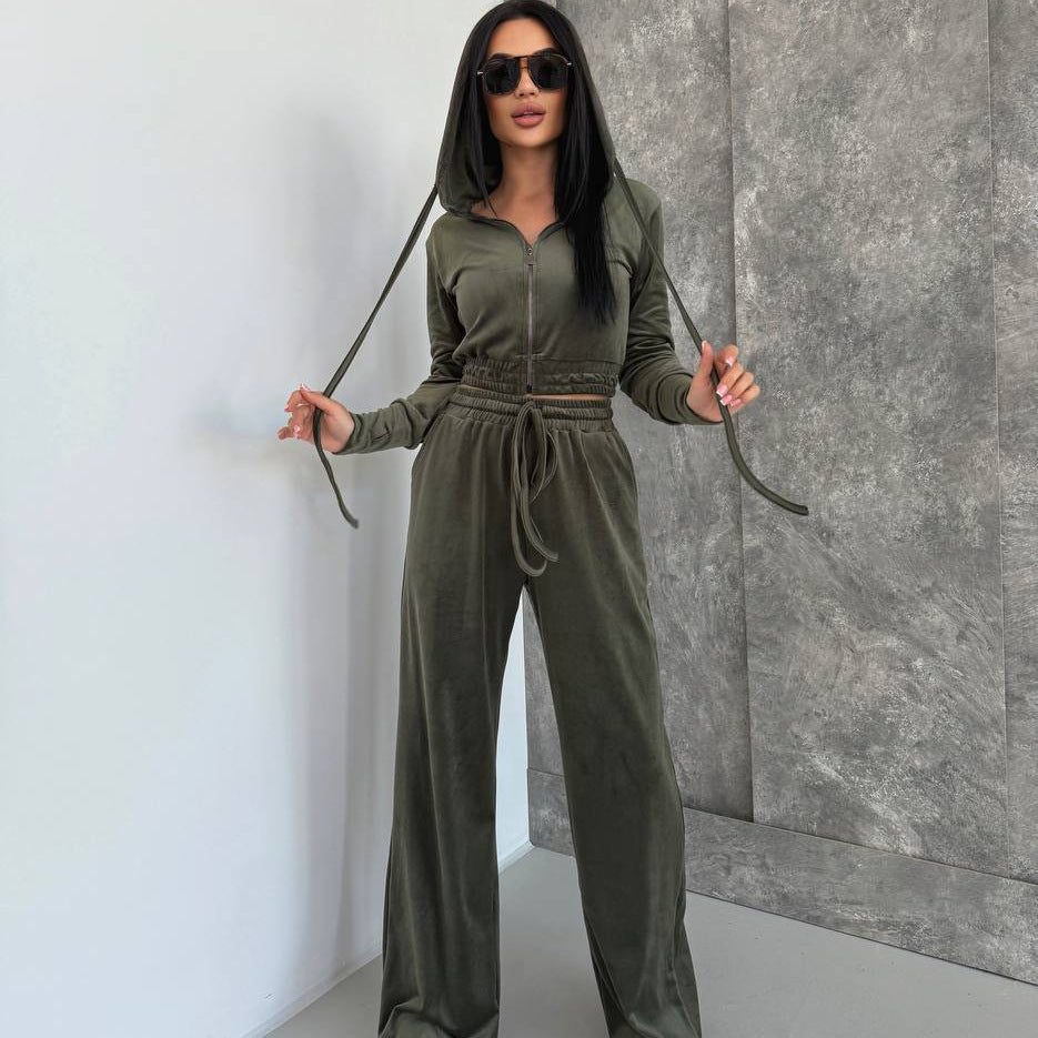 Damen entspannter Fleece-Loungewear-Anzug Sovae