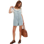 Damen modischer Jeans-Overall mit Spaghettiträgern Sovae