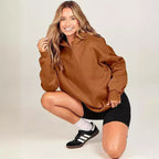 Damen Oversize Kapuzenpullover Sovae