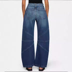 Damen Weit geschnittene Jeans mit geometrischem Design Sovae