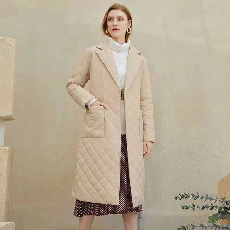 Damen Langer Steppmantel Sovae