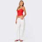 Damen Spitzentop mit aufwendigen Details Sovae