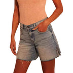 Damen Destroyed Denim Shorts Sovae