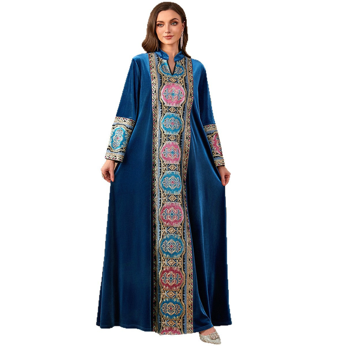 Damen Luxus Kaftan mit kunstvoller Stickerei Sovae