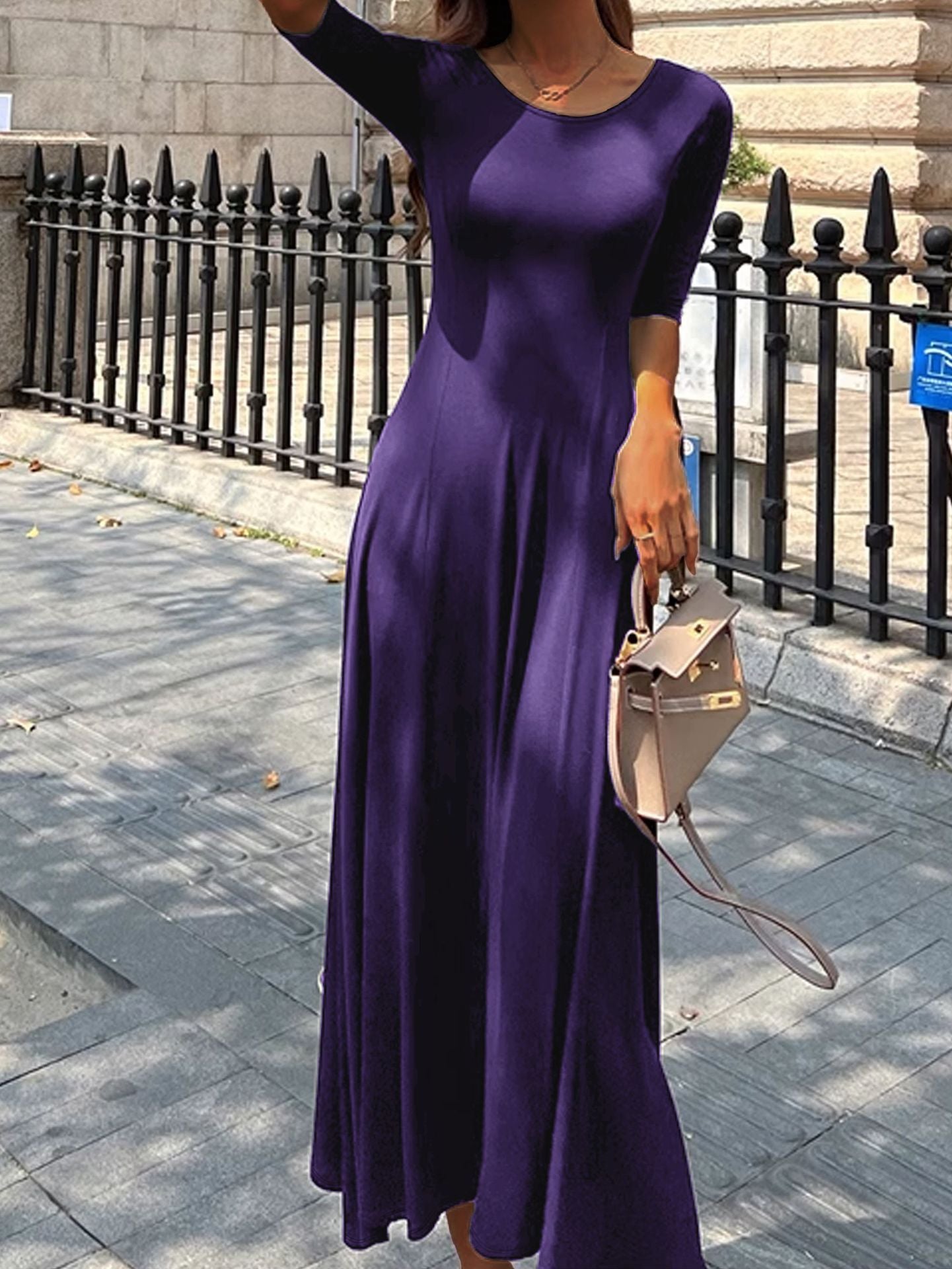 Damen elegantes Maxikleid mit schmeichelndem Schnitt Sovae