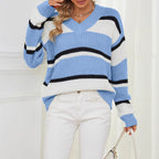 Damen Strickjacke mit Streifenmuster Sovae