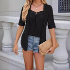 Damen Modische Kurzarm-Cardigan mit offenem Schnitt Sovae