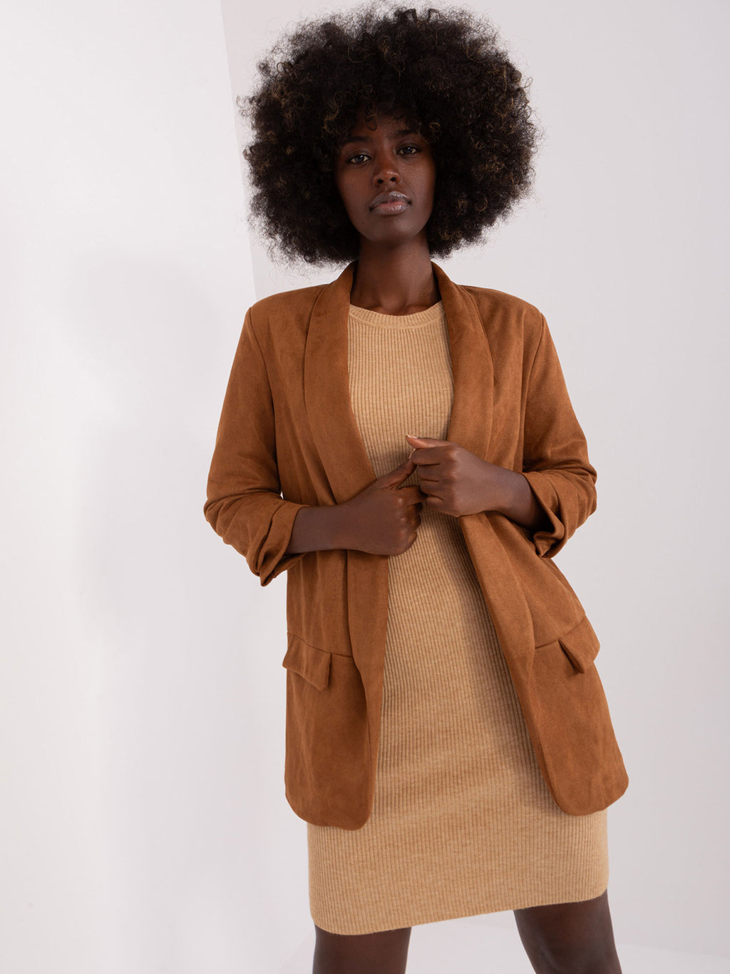 Damen lässiger Veloursblazer Sovae