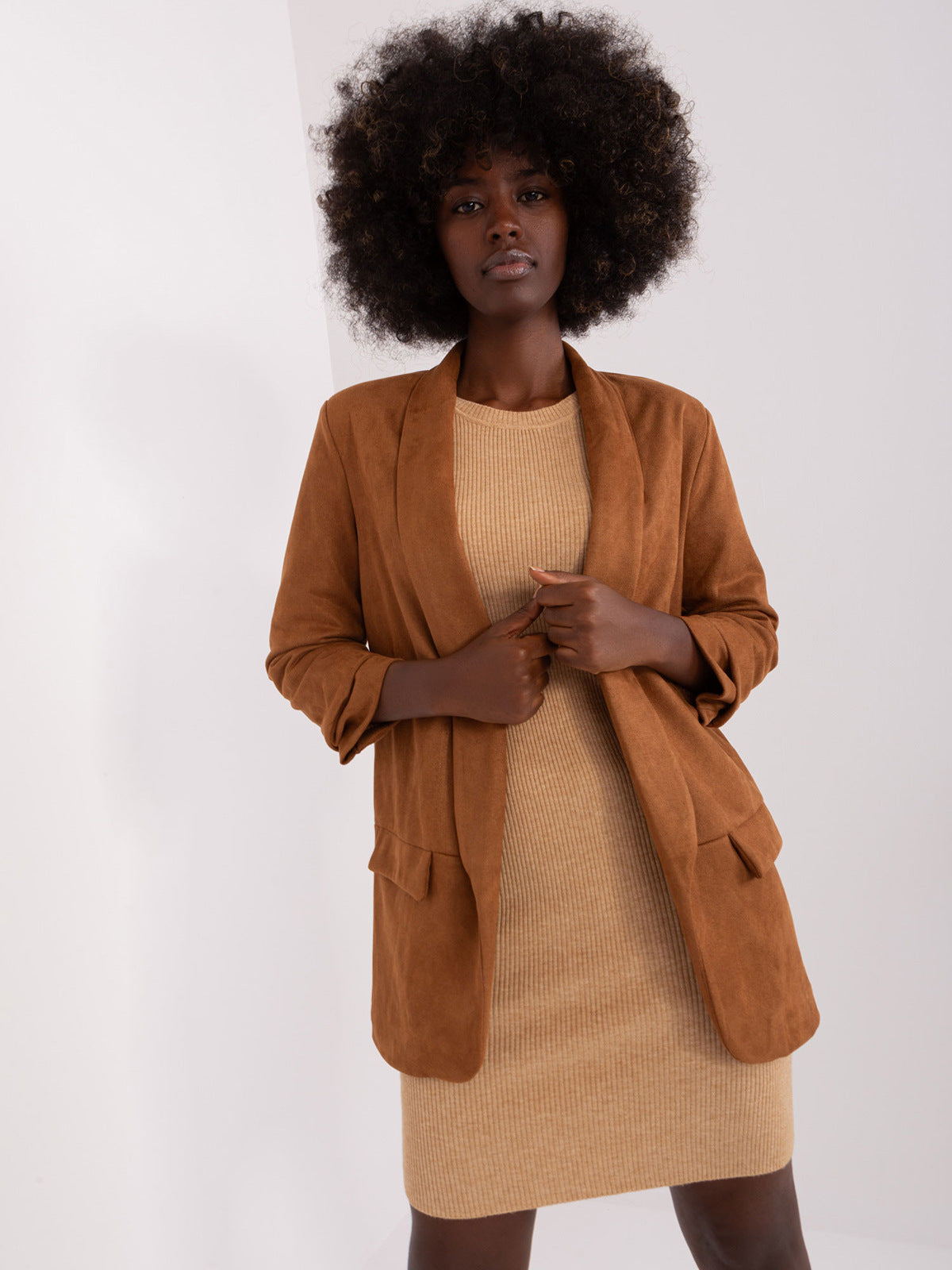 Damen lässiger Veloursblazer Sovae