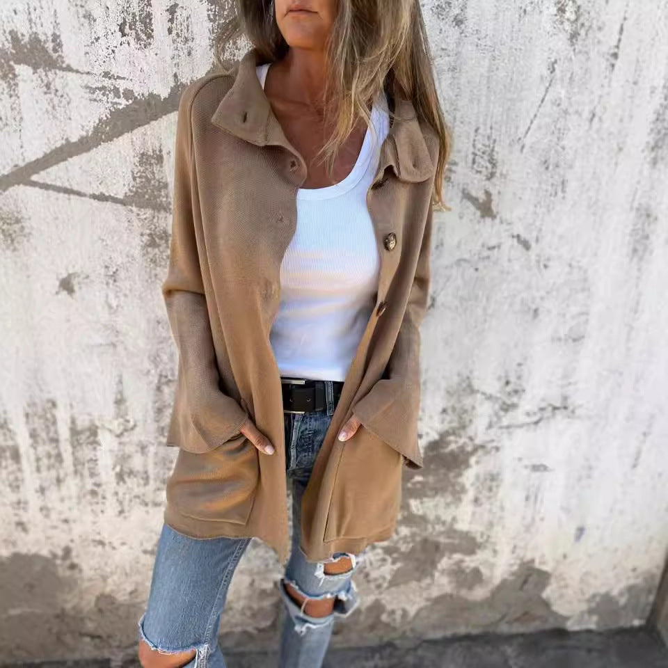 Damen gemütliche und stilvolle Langjacke Sovae