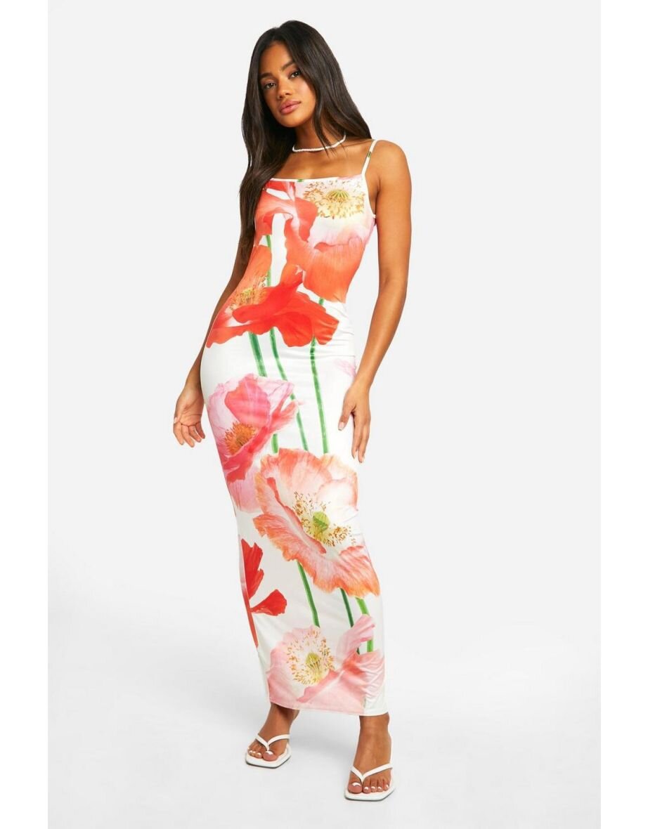 Damen A-Linie Blumen Maxikleid Sovae